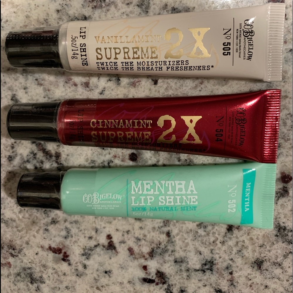 Brand NEW BATHANDBODYWORKS CO Bigelow Lipgloss X 3